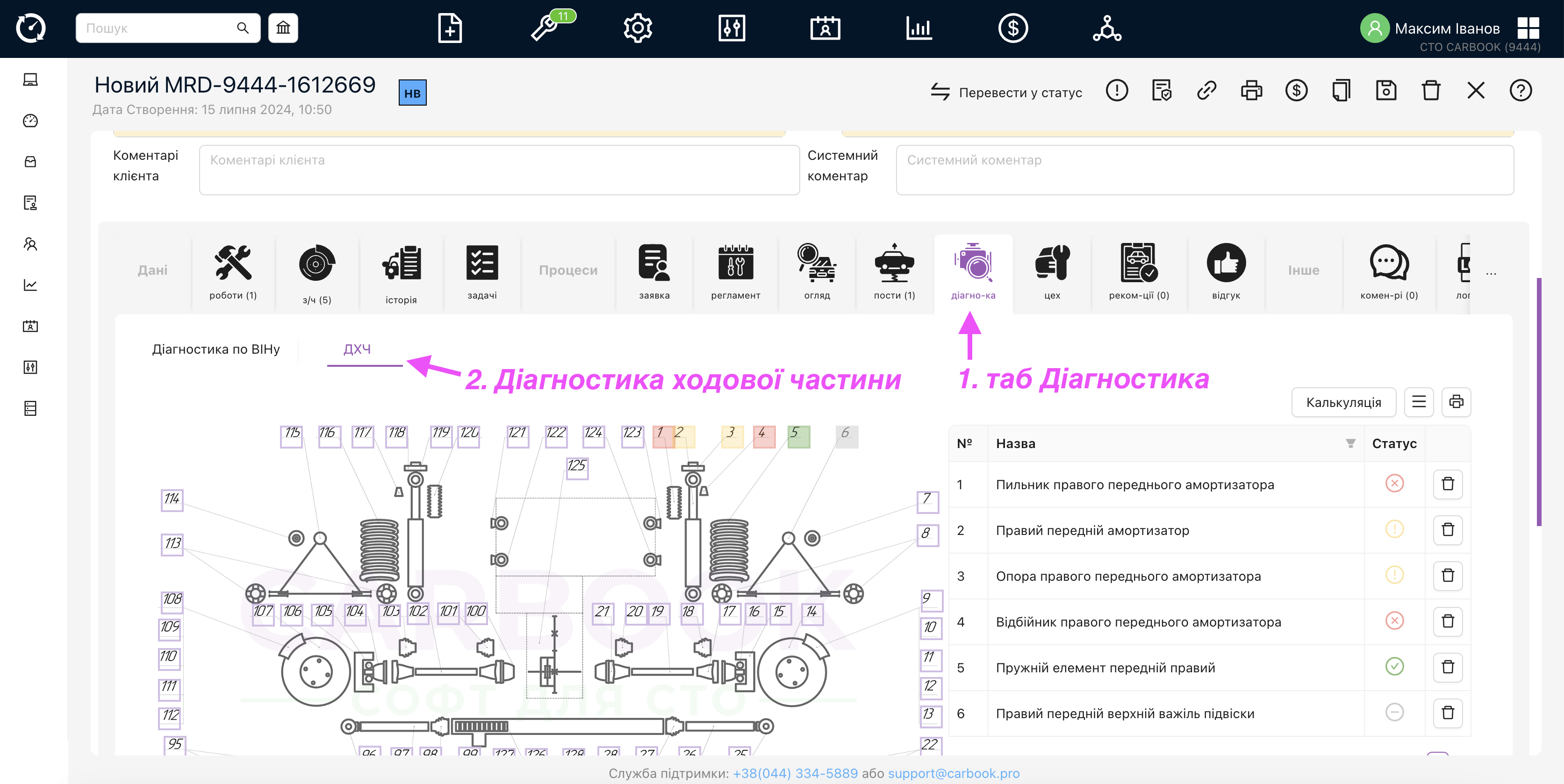 Діагностика ходової частини - ДХЧ