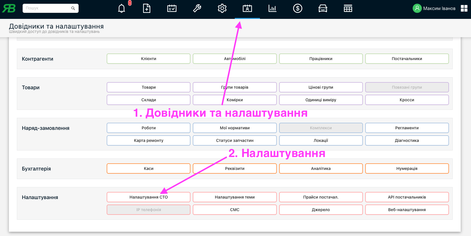 Налаштування друкованих форм документів