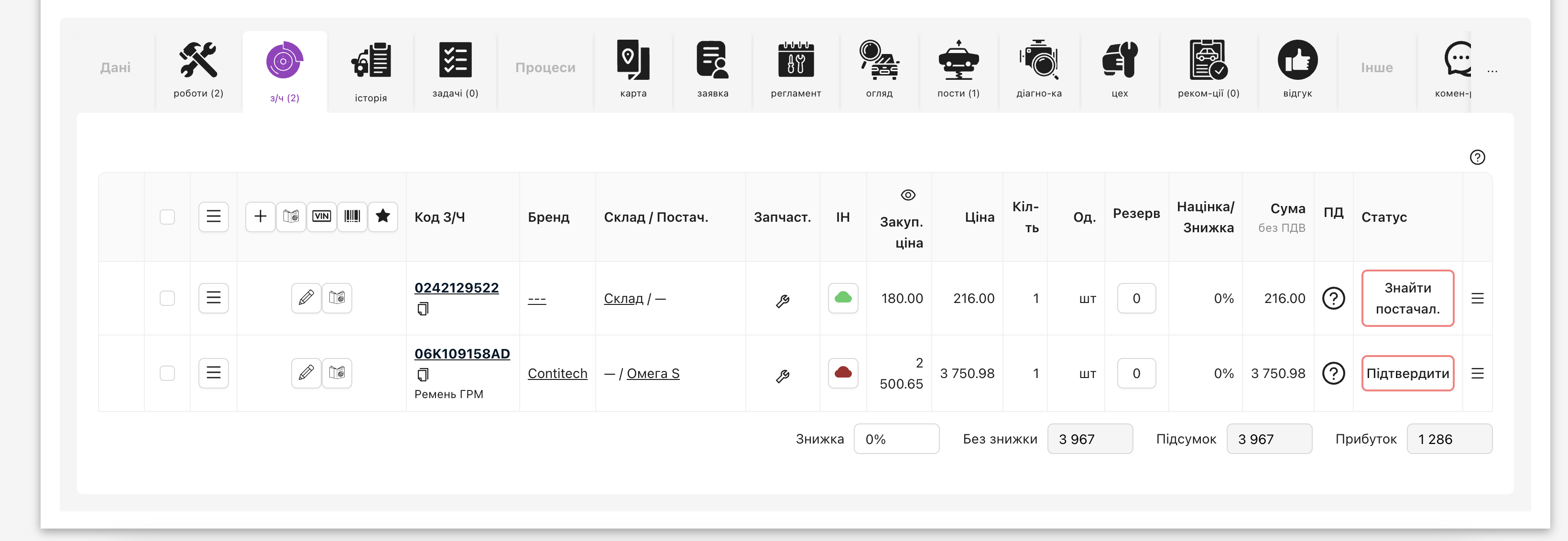 приклад, заокруглення 0.00 в самому наряд-замовленні